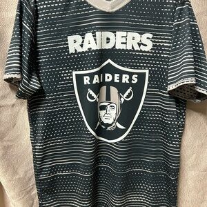 NFL Raiders Black and White Short Sleeve Tee